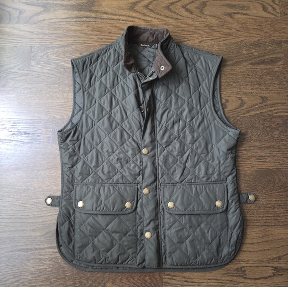 Barbour Men's Quilted Vest - Olive Green Sz.L - Picture 1 of 14